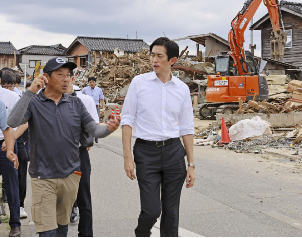 ポスト岸田、相次ぎ能登へ　住民冷ややか、歓迎の声も